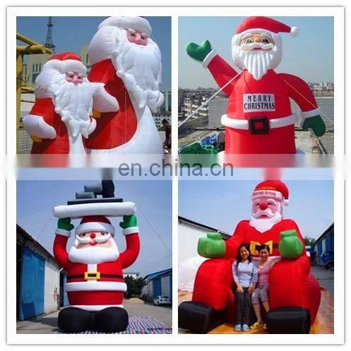 Christmas holiday inflatable santa claus and reindeer