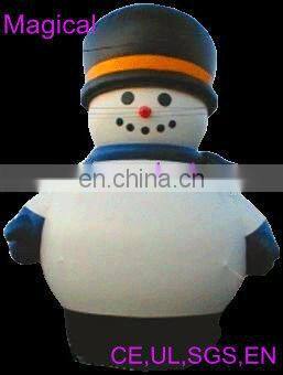 white inflatable snowman decoration for yard