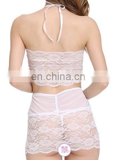 Women Lingerie Set Lace Babydoll Mesh Chemise Halter neck Teddy tube top Sexy Nightie