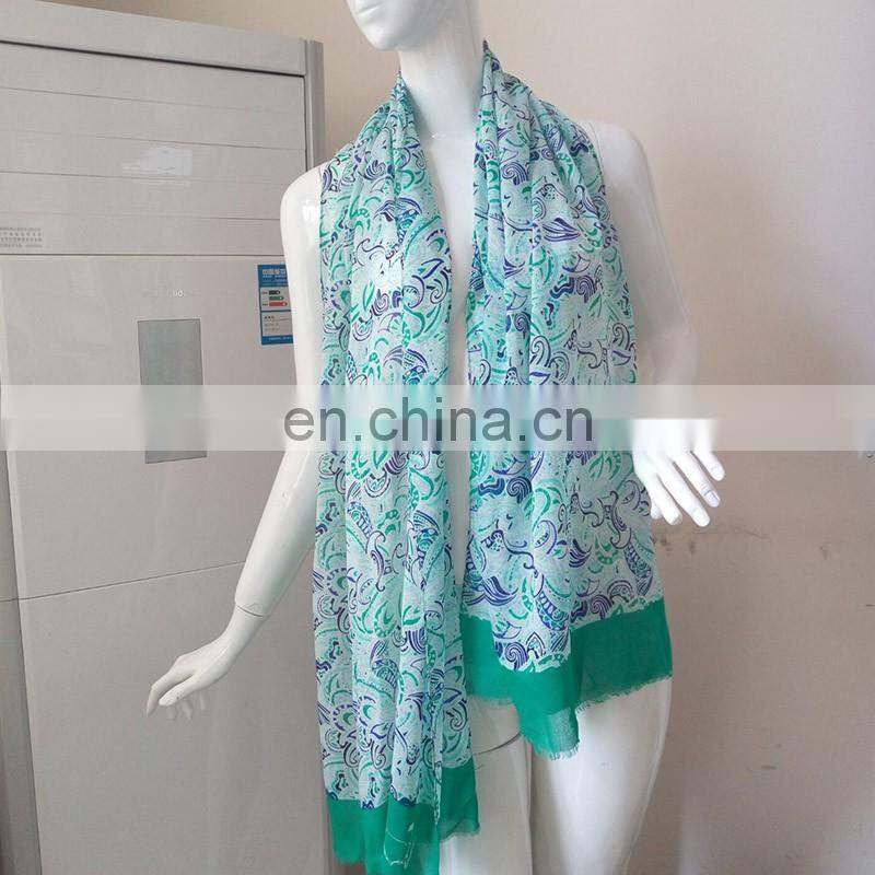 Green 60s rayon scarves women
