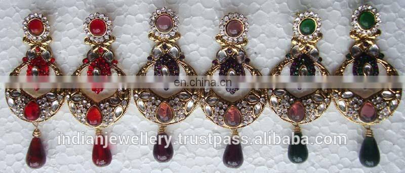 Antique rhinestone earrings exporter, rhinestone earring manufacturer