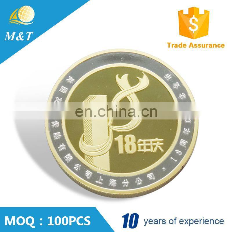 Custom gold metal logo coin maker