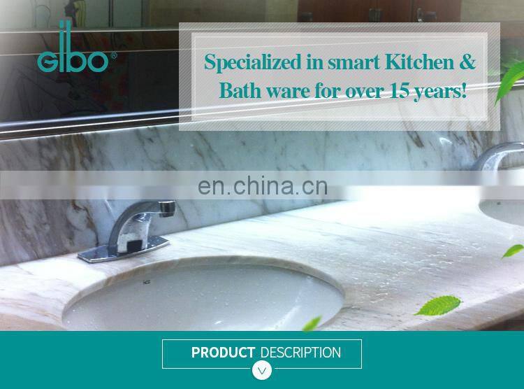 Long neck brass automatic sensor golden faucet