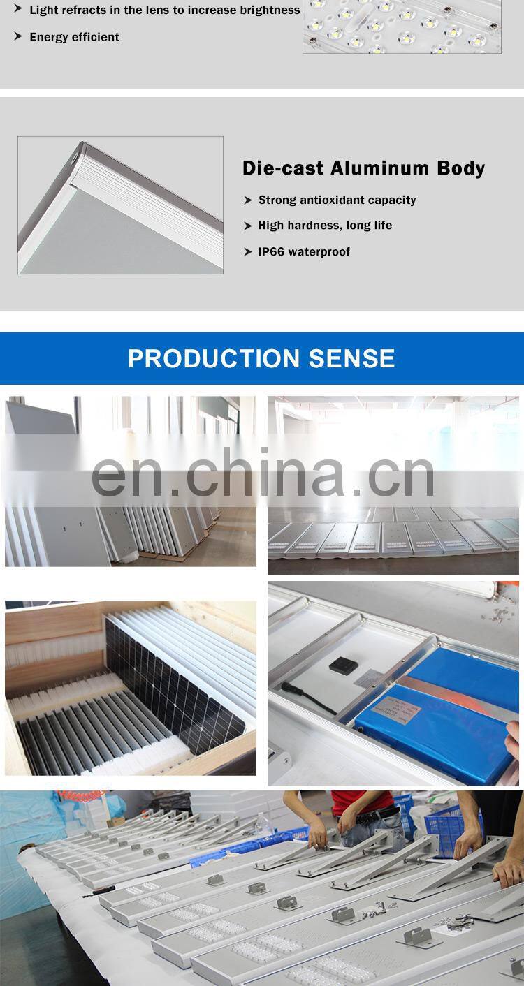 China solar factory 150 watts solar street light sensor solar street light battery lithium auto solar street lighting