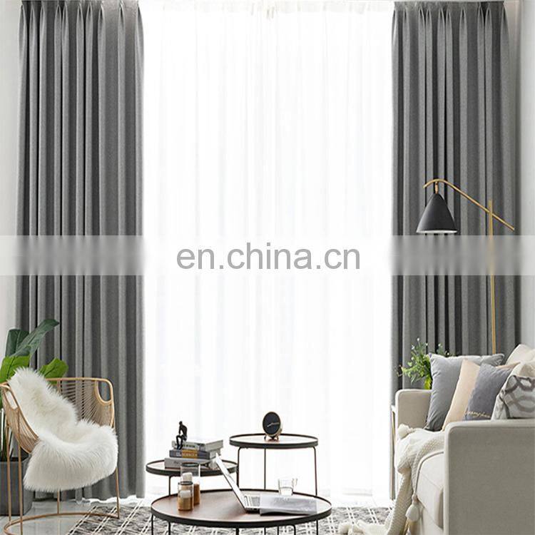 Hot Sell Window Curtain Linen Look Blackout Curtain For The Living Room