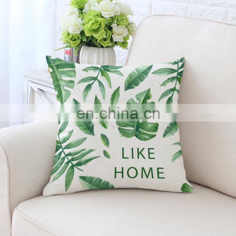 i@home Pastoral style digital printing office lumbar back support pillow cushion cover