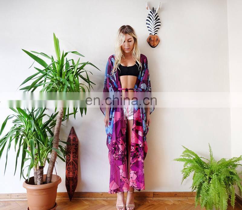 Big Size Beach Dress Women 2019 Sexy Bikini Cover Up Long Cardigan Summer Chiffon Tunic Beach Wear Kaftan Robe de Plage Swimsuit