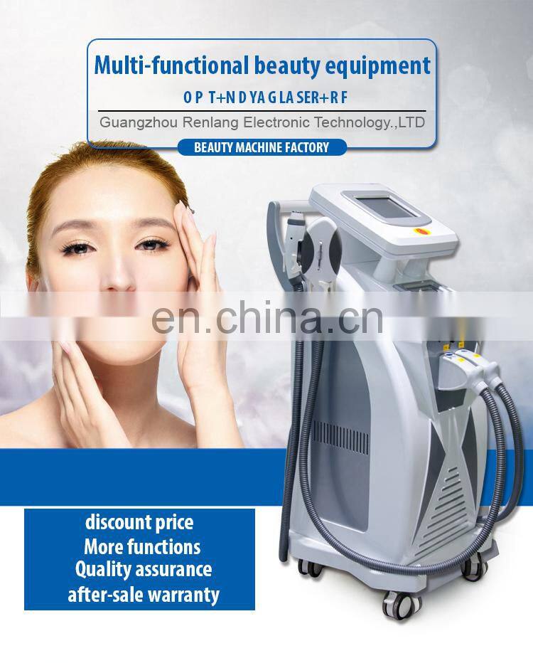 4 IN 1 SHR Elight RF ND Yag Laser Multifunction Beauty Machine CE Approval
