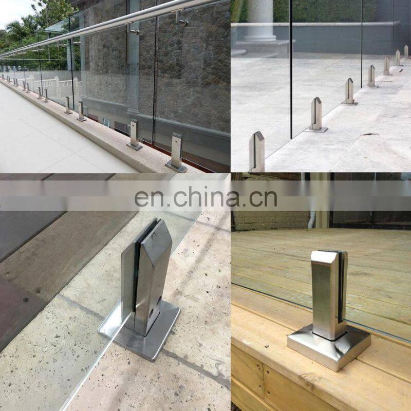 Stainless Steel Frameless 8-12mm Tempered Glass Balustrade & Handrail Stair Railing balcony Systems
