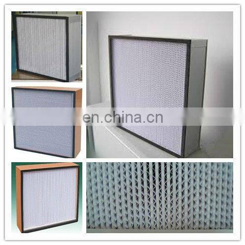 box carbon filter H14 Aluminum Separator woods glass filter HEPA Filter