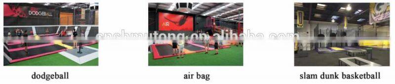 hot item spaceball trampoline with dodgeball foam pit