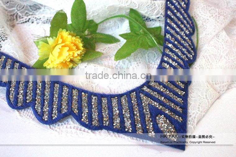 0117L China Supplier hot fix crystal beaded trim,crystal beaded trim for Garments,Wholesale crystal beaded trim