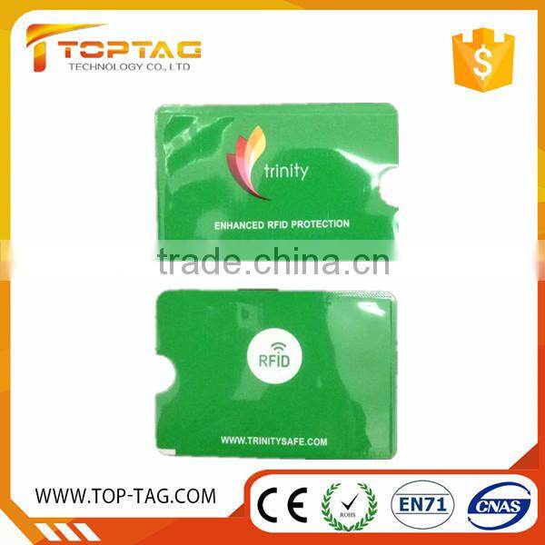 Customized Anti-scan Credit Card Protector Rfid Blocking Sleeves