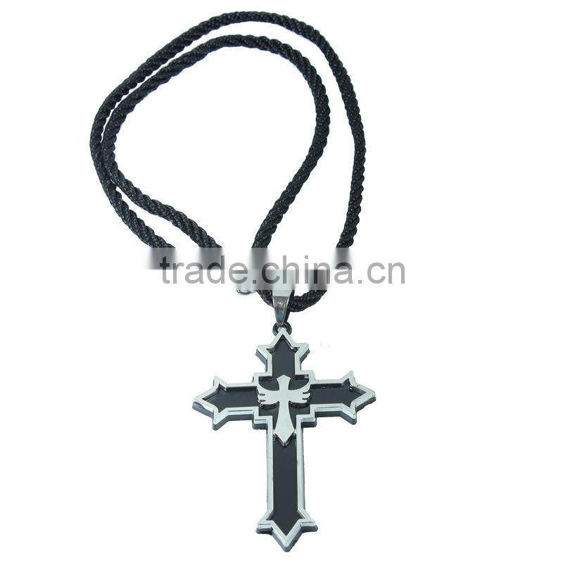 Steel and Black Titanium Modular Cross