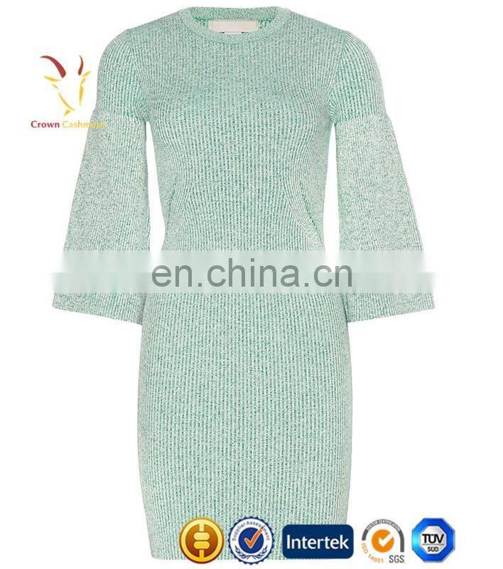 Bright Color Women's Vogue Clothing Wool Sweater Kint Dress