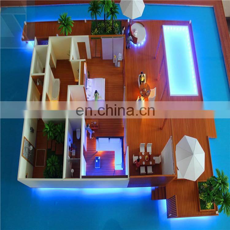 Interior design service for house layout with light and furniture