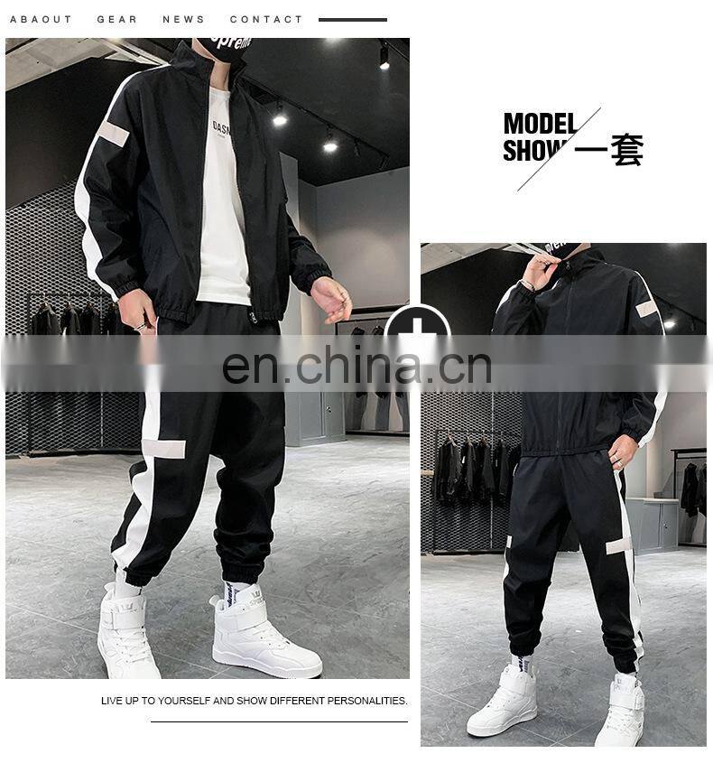 Wholesale 2-pieces men's plus size big and tall sports and leisure sports sets jogging suit custom men's suit