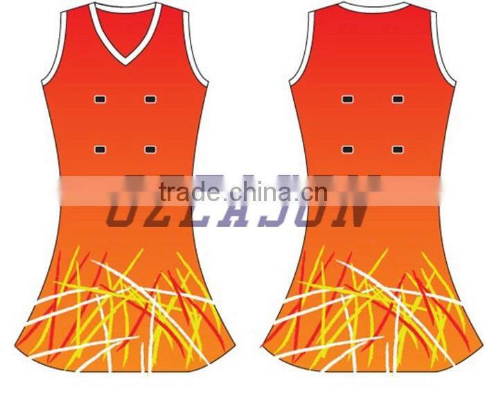 hot sale soft oem design pattern netball jerseys dreee uniform