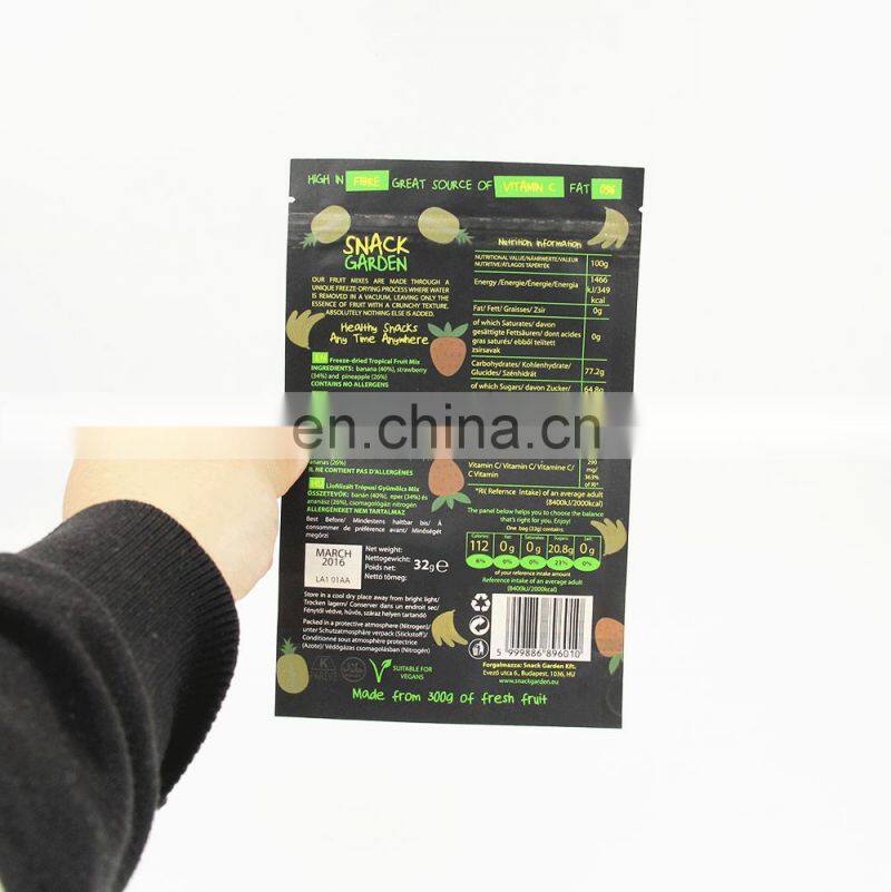 Custom Printed Packing Zipper Food Packaging Plastic Foil Biodegradable Dried Fruit Nuts Mylar Bags