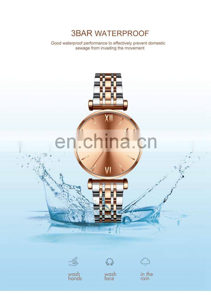 HANNAH MARTIN 1522 Womens Quartz Watch Luxury Bracelet Gold Waterproof Ladies Watch