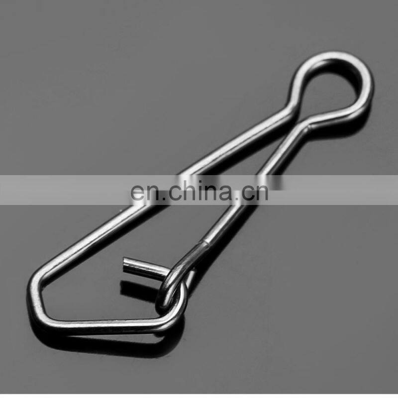 JOHNCOO 100PCS Wholesale Snap Lock Swivel Metal Fishing Pin Loop Fish Hook Accessory