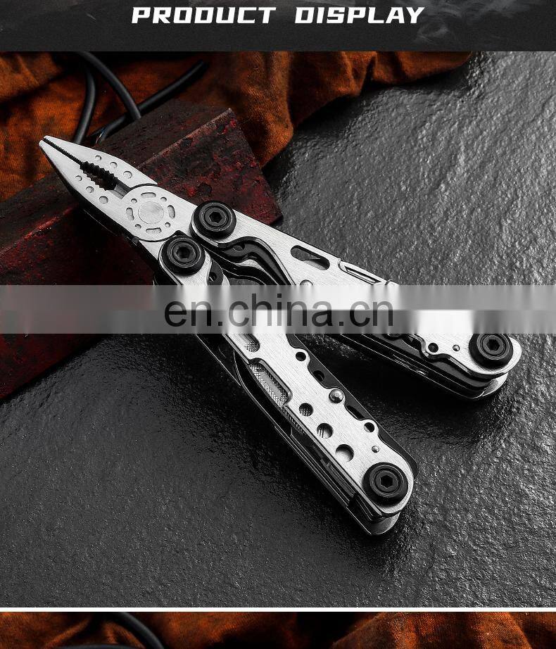 Multitool Fold the Pliers15 in 1 Portable Pocket Multifunctional Multi Tool with Pliers Knife for Outdoor Survival Camping