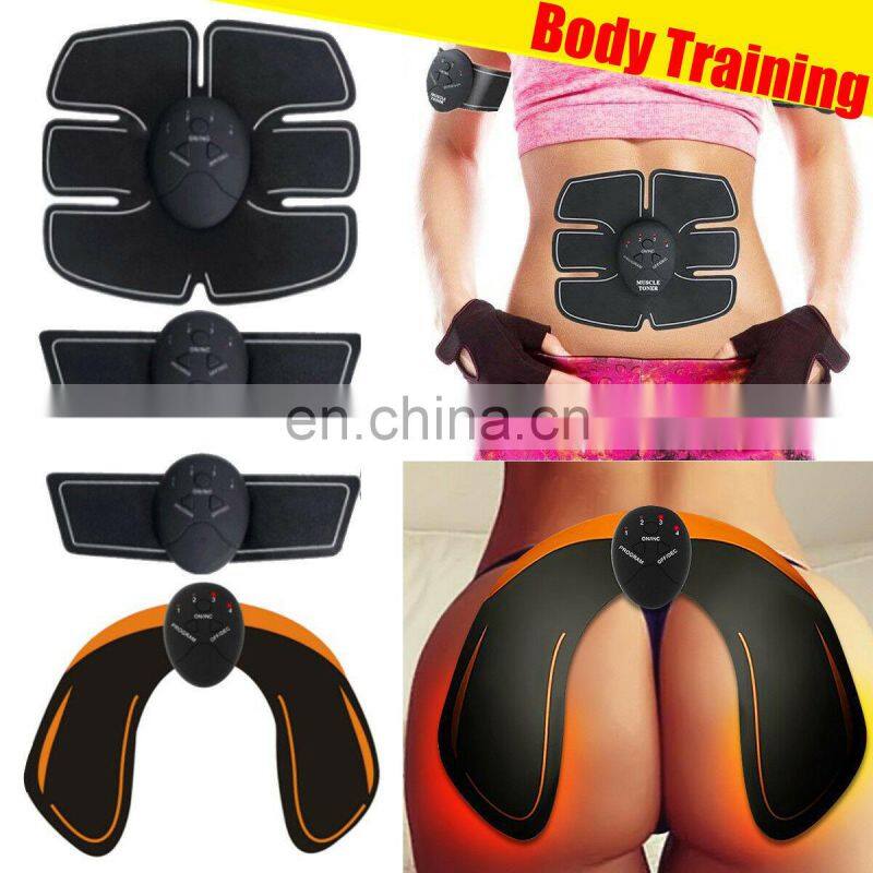 Electric body slimming massager toner trainer compex stimulant belt wireless abs ems abdominal muscle stimulator