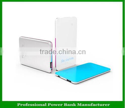 Factory directly offer slim 6000Mah power bank for smartphone and tablet