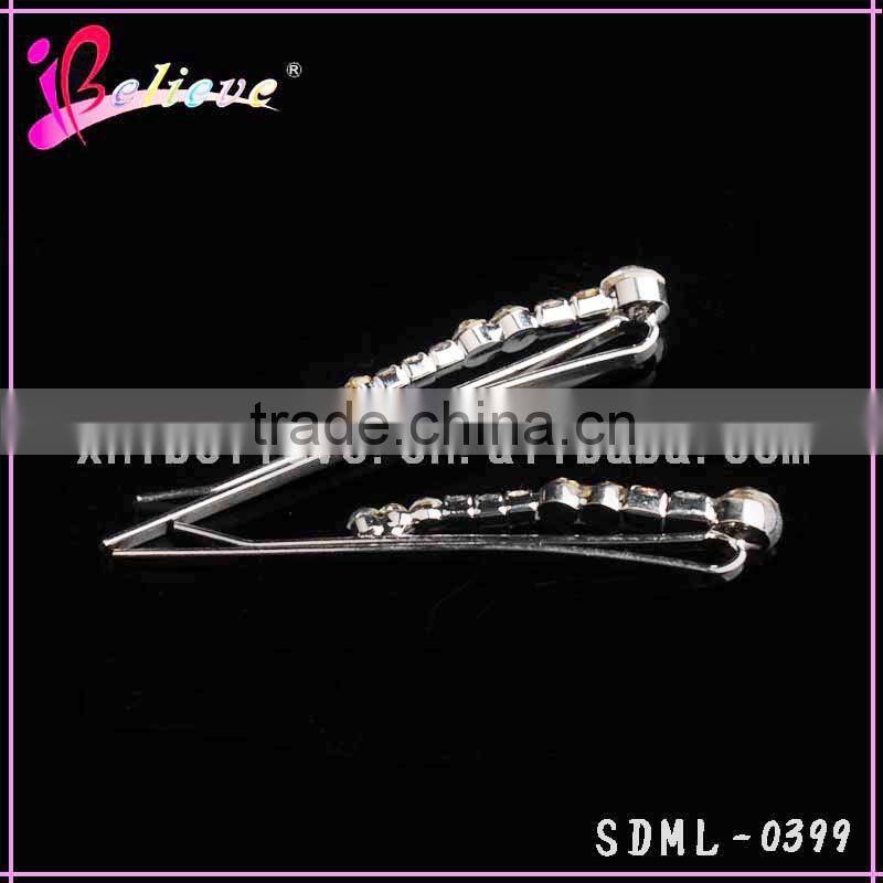 Crystal fake wholesale jewelry rhinestone hair pins for girls hair accessories