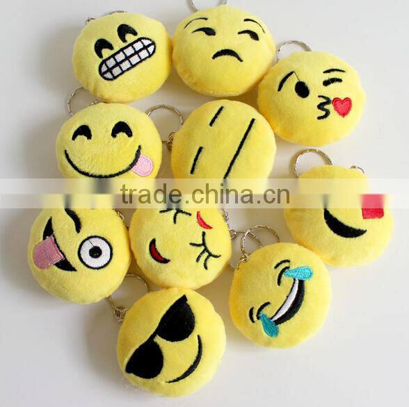 Super soft plush material high quality fashion emoji keychain, Emoji Keychains