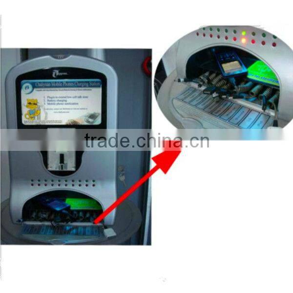 Public vending mobile phone charger