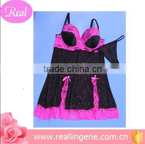 The fashion blue/pink black lingerie / babydoll/thin G-string