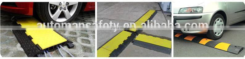 Rubber Duct Cable Protectors with Yellow Plastic Covers