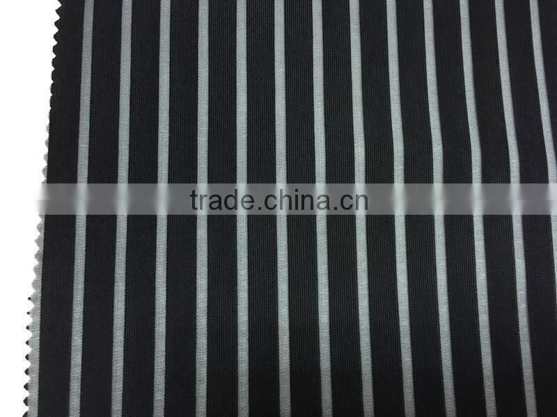 100 polyester stripe organza fabric for fashion cloth China supplier