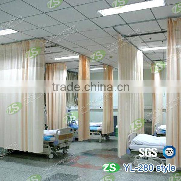 polyester flame retardant privacy rail ceiling curtain