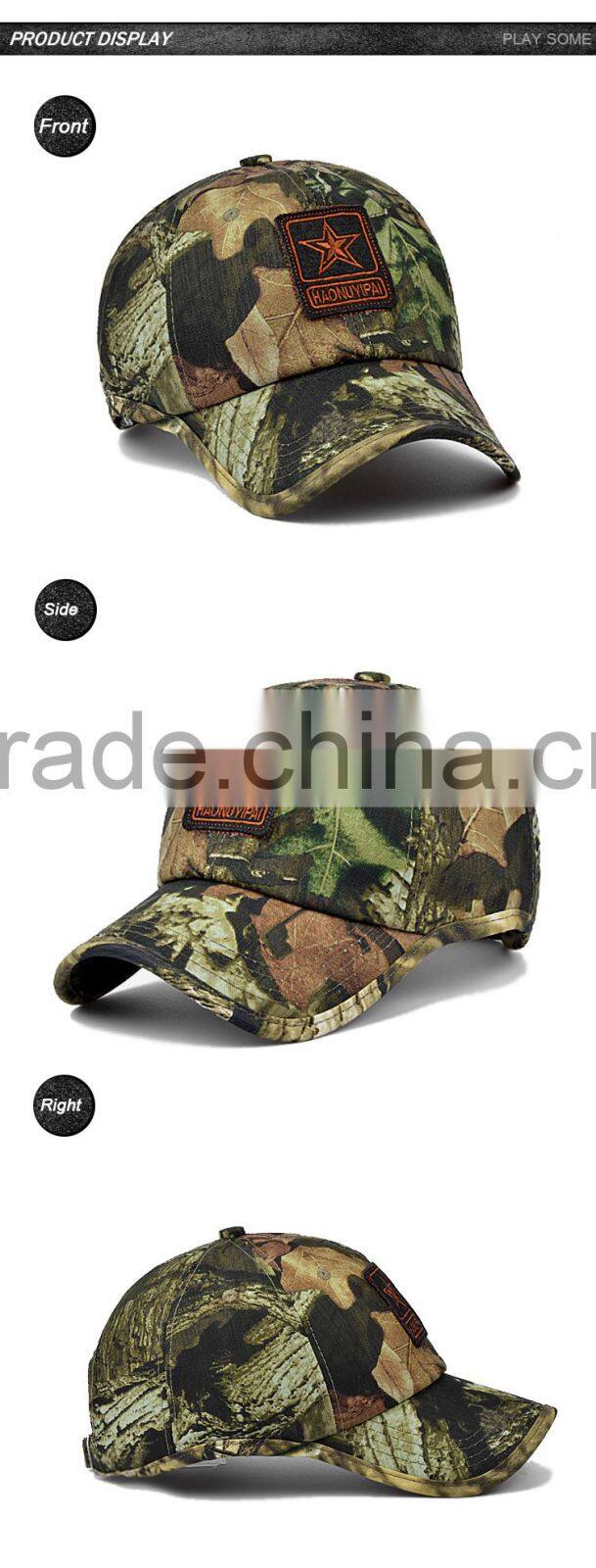 New embroidery designs camo fitted baseball cap
