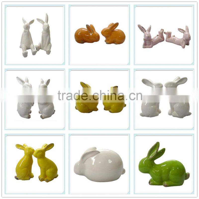 Bunny Egg Shaped Ceramic Easter Planter