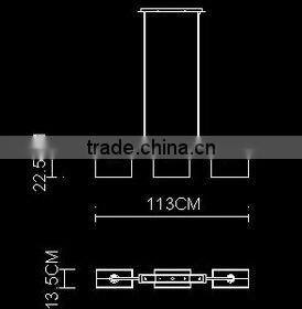 3 Bar home inside pendant light lamp