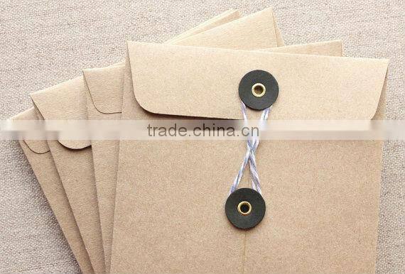 String and button envelopes