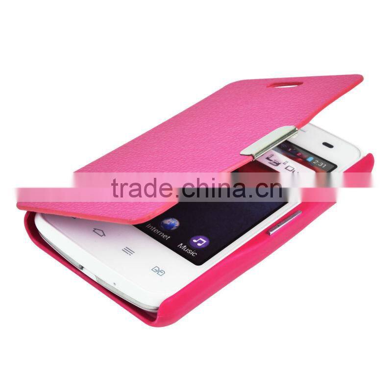 Book style Lichee Texture Leather cover case for LG P715 Optimus L7 II