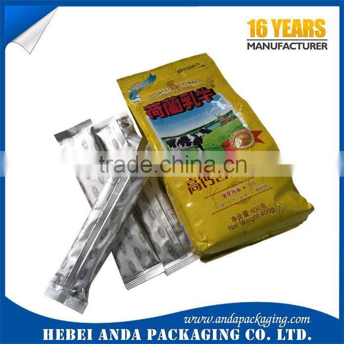 Printed aluminum plastic film for milk powder packaging/ full cream milk powder bag