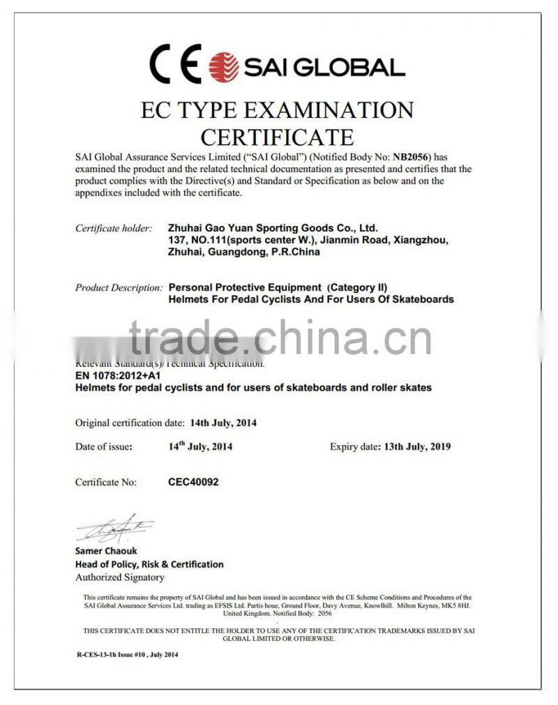 Longboard helmets made in china of high quality