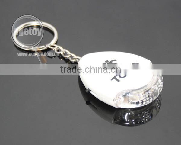 Promotional Custom Print Logo LED Light Whistle Key Holder with Electronical Key Finder