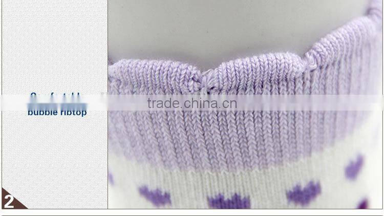 Fashion Heart Bowknot Jacquard Cotton Baby Sock