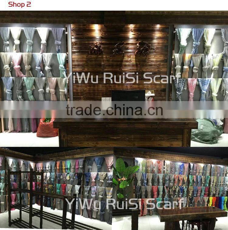 hot selling spring and autumn monochrome 100 cotton scarf