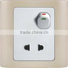 One Gang with Two Pin Socket Switch