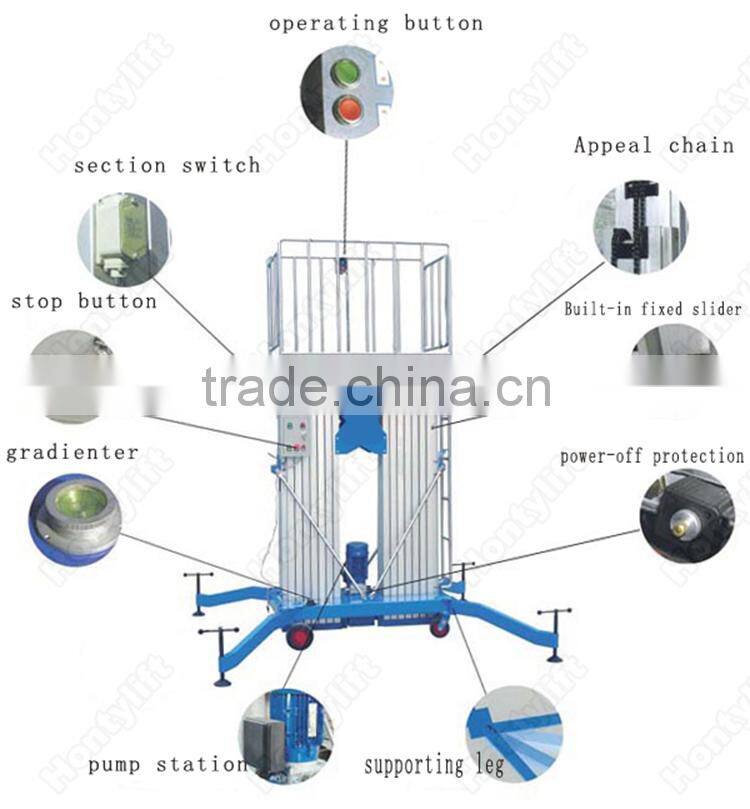 double aluminum electric platform lift electric motorcycle lift table