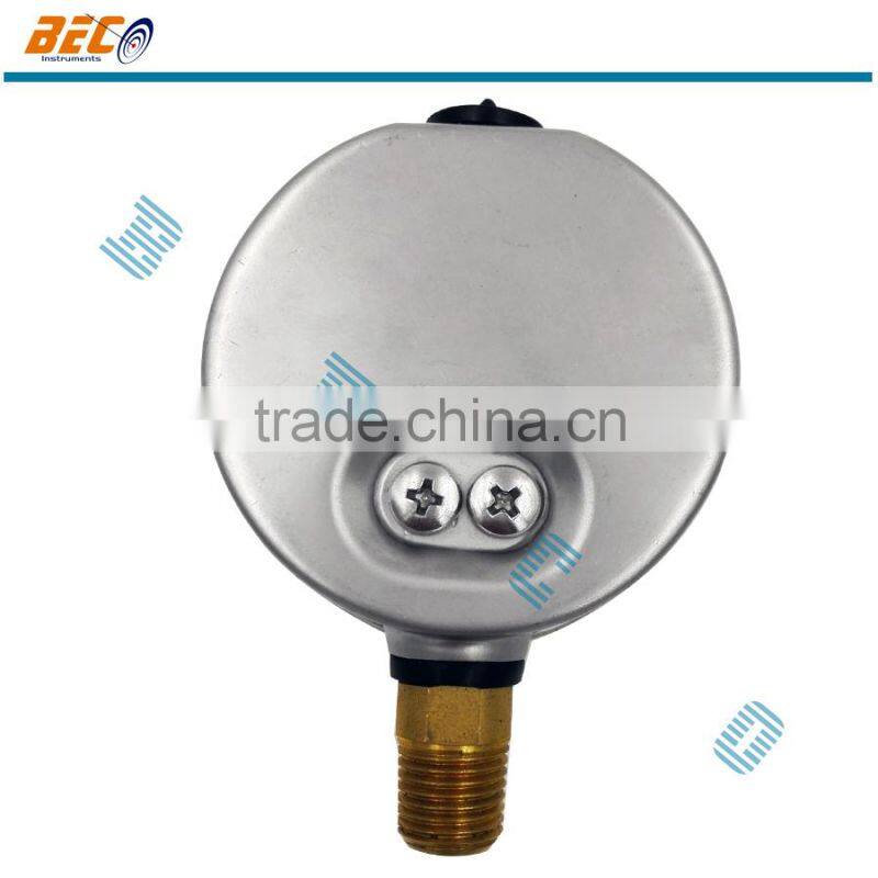 Half Stainles Steel Hydraulic Pressure Gauge Bourdon Tube