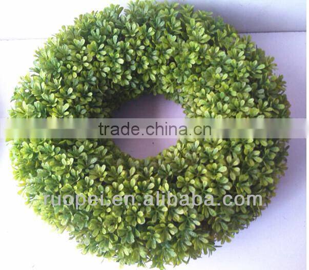 YiWu cheap price boxwood landscaping artificial grass wreaths