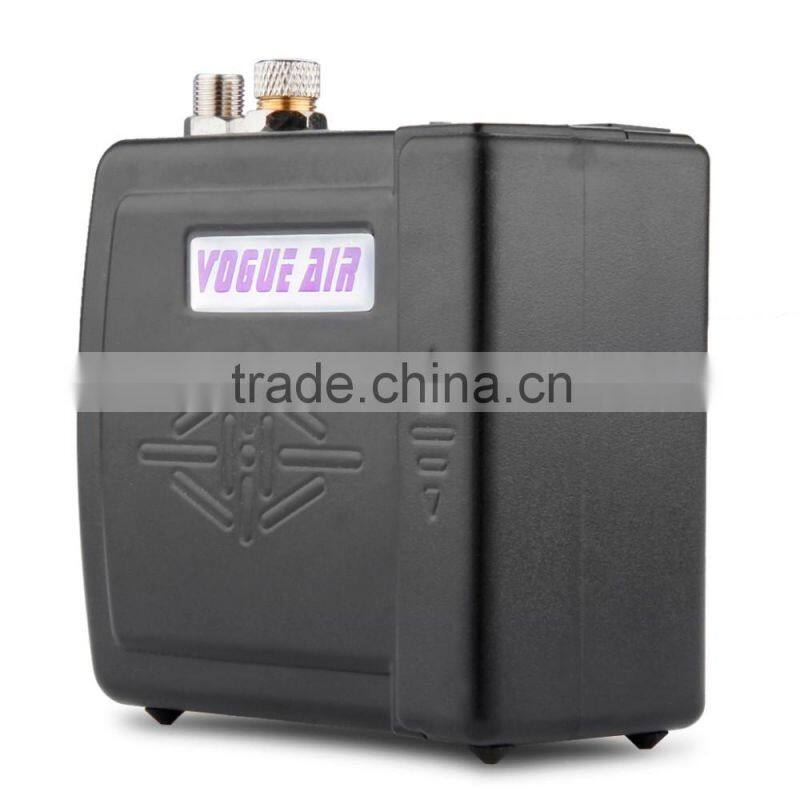 Black HS08 Portable Mini Airbrush Compressor Kit with UK Adapter Body Paint Professional Airbrush Nail Art Paint Cake AS-37